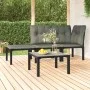 DPC garden coffee table and gray steel 55x55x31 cm by vidaXL, Modular outdoor sofas - Ref: Foro24-362800, Price: 62,41 €, Dis...