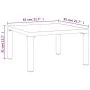 DPC garden coffee table and gray steel 55x55x31 cm by vidaXL, Modular outdoor sofas - Ref: Foro24-362800, Price: 62,41 €, Dis...