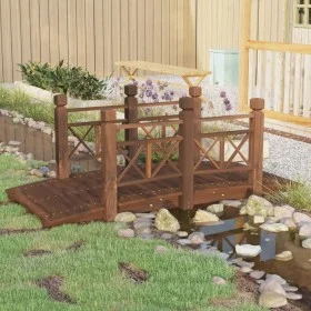 Garden bridge with fir wood railings 150x67x56cm by vidaXL, garden bridges - Ref: Foro24-363360, Price: 193,25 €, Discount: %