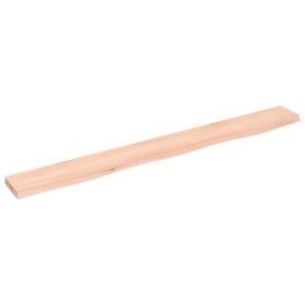 Estante de pared madera maciza de roble sin tratar 100x10x2 cm