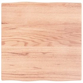 Treated oak wood table board with natural edge, 60x60x2 cm. by vidaXL, Table tops - Ref: Foro24-363935, Price: 62,06 €, Disco...