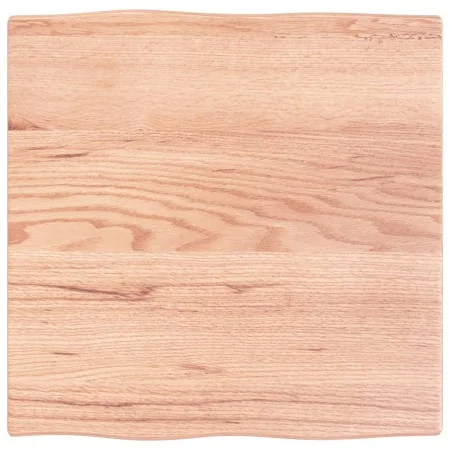 Treated oak wood table board with natural edge, 60x60x2 cm. by vidaXL, Table tops - Ref: Foro24-363935, Price: 62,06 €, Disco...