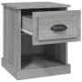 Mesitas de noche 2 uds madera contrachapada gris 39x39x47,5 cm de vidaXL, Mesitas de noche - Ref: Foro24-816141, Precio: 57,4...