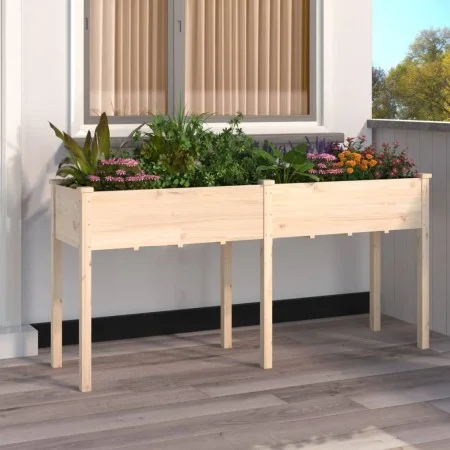 Planter with solid fir wood lining 161x45x76 cm by vidaXL, Pots and planters - Ref: Foro24-364236, Price: 116,72 €, Discount: %