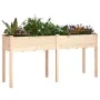 Jardinera con forro madera maciza de abeto 161x45x76 cm de vidaXL, Maceteros y jardineras - Ref: Foro24-364236, Precio: 116,6...