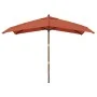 Sombrilla de jardín con poste de madera terracota 300x300x273cm de vidaXL, Sombrillas - Ref: Foro24-363196, Precio: 92,86 €, ...