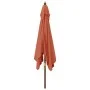 Sombrilla de jardín con poste de madera terracota 300x300x273cm de vidaXL, Sombrillas - Ref: Foro24-363196, Precio: 92,86 €, ...