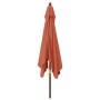 Sombrilla de jardín con poste de madera terracota 300x300x273cm de vidaXL, Sombrillas - Ref: Foro24-363196, Precio: 94,21 €, ...