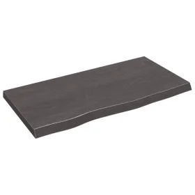 Wandregal aus dunkelbraun behandeltem Eichenholz, 80x40x(2-4) cm von vidaXL, Regale und Regale - Ref: Foro24-363786, Preis: 6...