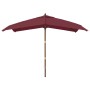 Burgundy red wooden pole garden umbrella 300x300x273 cm by vidaXL, Umbrellas - Ref: Foro24-363195, Price: 82,79 €, Discount: %