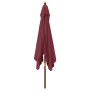 Burgundy red wooden pole garden umbrella 300x300x273 cm by vidaXL, Umbrellas - Ref: Foro24-363195, Price: 82,79 €, Discount: %