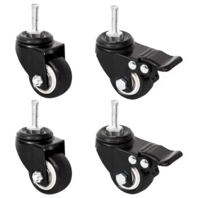 Pflanzgefäßräder, 4 Stück, schwarzes Eisen, 8 x 3,5 x 8 cm von vidaXL, Töpfe und Pflanzgefäße - Ref: Foro24-364281, Preis: 13...