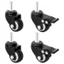 Ruedas para macetero 4 uds hierro negro 8x3,5x8 cm de vidaXL, Maceteros y jardineras - Ref: Foro24-364281, Precio: 13,16 €, D...