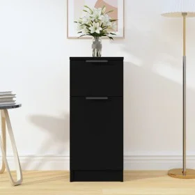 Aparador de madera contrachapada negro 30x30x70 cm de vidaXL, Aparadores - Ref: Foro24-811117, Precio: 56,07 €, Descuento: %