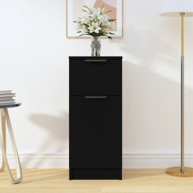 Black plywood sideboard 30x30x70 cm by vidaXL, Sideboards - Ref: Foro24-811117, Price: 56,94 €, Discount: %