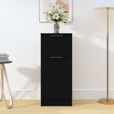 Aparador de madera contrachapada negro 30x30x70 cm de vidaXL, Aparadores - Ref: Foro24-811117, Precio: 56,94 €, Descuento: %