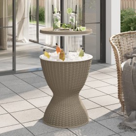 Hellbrauner 3-in-1-Kühlschranktisch aus Polypropylen von vidaXL, Gartentische - Ref: Foro24-364158, Preis: 147,41 €, Rabatt: %