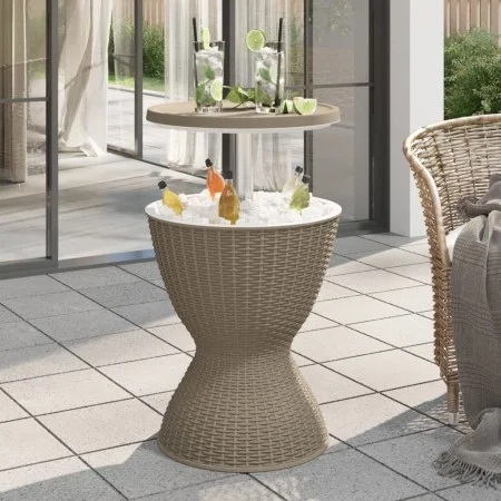 Light brown polypropylene 3-in-1 refrigerator table by vidaXL, Garden tables - Ref: Foro24-364158, Price: 144,44 €, Discount: %