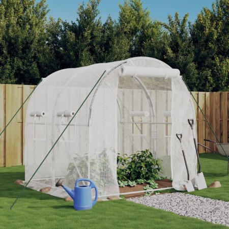 Gewächshaus mit weißer Stahlkonstruktion 4 m² 2x2x2 m von vidaXL, Gewächshäuser - Ref: Foro24-364075, Preis: 107,40 €, Rabatt: %