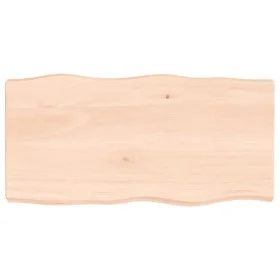 Solid wood table top natural edge 80x40x(2-6) cm by vidaXL, Table tops - Ref: Foro24-363874, Price: 61,70 €, Discount: %