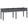 Planter with solid gray fir wood lining 203x53x76 cm by vidaXL, Pots and planters - Ref: Foro24-364241, Price: 115,06 €, Disc...