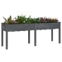 Planter with solid gray fir wood lining 203x53x76 cm by vidaXL, Pots and planters - Ref: Foro24-364241, Price: 112,47 €, Disc...