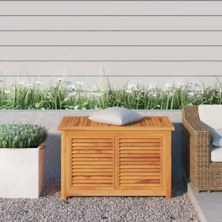 Garden storage box with solid teak bag 90x50x58 cm by vidaXL, Outdoor storage boxes - Ref: Foro24-363270, Price: 239,69 €, Di...