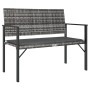 2-seater garden bench with gray synthetic rattan cushion by vidaXL, garden benches - Ref: Foro24-364120, Price: 58,78 €, Disc...