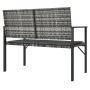 2-seater garden bench with gray synthetic rattan cushion by vidaXL, garden benches - Ref: Foro24-364120, Price: 58,78 €, Disc...