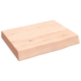 Untreated solid oak wood wall shelf 40x30x(2-6) cm by vidaXL, Shelves and shelves - Ref: Foro24-363508, Price: 35,70 €, Disco...