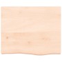 Wandregal aus unbehandeltem massivem Eichenholz, 60 x 50 x (2–6) cm von vidaXL, Regale und Regale - Ref: Foro24-363532, Preis...