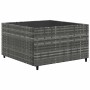 Set de muebles de jardín 7 pzas y cojines ratán sintético gris