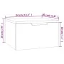 Mesita de noche de pared negro 34x30x20 cm de vidaXL, Taquillas y armarios de almacenamiento - Ref: Foro24-811378, Precio: 33...