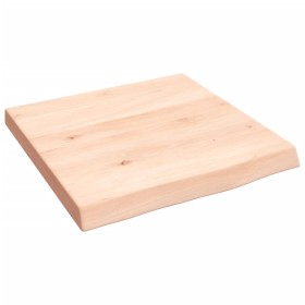 Estante de pared madera maciza roble sin tratar 40x40x(2-4) cm