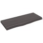 Estante pared madera roble tratada marrón oscuro 100x40x(2-6)cm