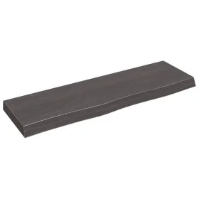 Dark brown treated oak wood wall shelf 100x30x(2-6)cm by vidaXL, Shelves and shelves - Ref: Foro24-363802, Price: 42,37 €, Di...