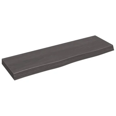 Dark brown treated oak wood wall shelf 100x30x(2-6)cm by vidaXL, Shelves and shelves - Ref: Foro24-363802, Price: 42,37 €, Di...