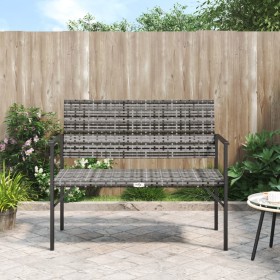 2-Sitzer-Gartenbank aus grauem synthetischem Rattan von vidaXL, Gartenbänke - Ref: Foro24-364122, Preis: 90,54 €, Rabatt: %