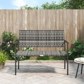 2-Sitzer-Gartenbank aus grauem synthetischem Rattan von vidaXL, Gartenbänke - Ref: Foro24-364122, Preis: 89,06 €, Rabatt: %