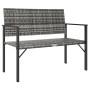 2-Sitzer-Gartenbank aus grauem synthetischem Rattan von vidaXL, Gartenbänke - Ref: Foro24-364122, Preis: 90,54 €, Rabatt: %