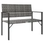 Banco de jardín de 2 plazas ratán sintético gris de vidaXL, Bancos de jardín - Ref: Foro24-364122, Precio: 89,04 €, Descuento: %