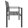 Banco de jardín de 2 plazas ratán sintético gris de vidaXL, Bancos de jardín - Ref: Foro24-364122, Precio: 89,04 €, Descuento: %
