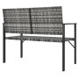 2-seater garden bench gray synthetic rattan by vidaXL, garden benches - Ref: Foro24-364122, Price: 90,54 €, Discount: %