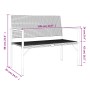 2-Sitzer-Gartenbank aus grauem synthetischem Rattan von vidaXL, Gartenbänke - Ref: Foro24-364122, Preis: 90,54 €, Rabatt: %