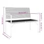 Banco de jardín de 2 plazas ratán sintético gris de vidaXL, Bancos de jardín - Ref: Foro24-364122, Precio: 89,04 €, Descuento: %