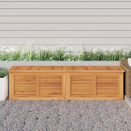 Garden storage box with solid teak bag 200x50x53 cm by vidaXL, Outdoor storage boxes - Ref: Foro24-363274, Price: 548,52 €, D...