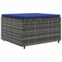 Set de muebles de jardín 6 pzas y cojines ratán sintético gris