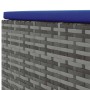 Set de muebles de jardín 6 pzas y cojines ratán sintético gris