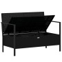2-seater garden bench with black synthetic rattan cushions by vidaXL, garden benches - Ref: Foro24-364112, Price: 169,67 €, D...