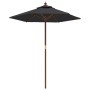 Sombrilla de jardín con poste de madera negro 196x231 cm de vidaXL, Sombrillas - Ref: Foro24-363165, Precio: 49,83 €, Descuen...